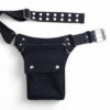 zwarte heuptas met stoere gesp