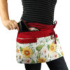 Vrolijk schort met een zonnige bloemenprint met rode canvas - Image 2
